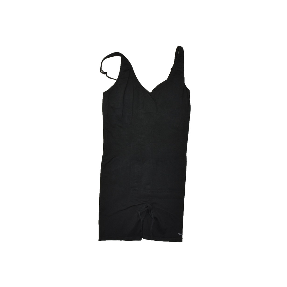 PINK Active Seamless Low Back Romper Black Size S/P Short Unitard Jumpsuit